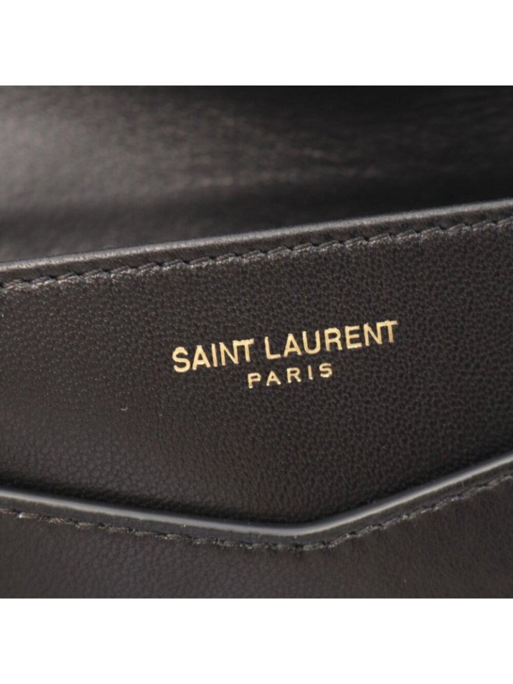 Saint Laurent Paris Clutch Gabby Black Leather Flap Chain - Picture 4 of 9